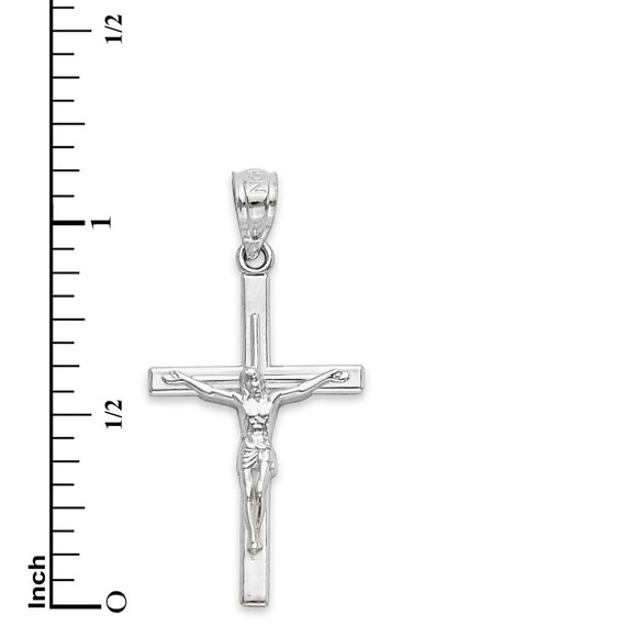 925 Silver Crucifix Pendant for Necklace, Sterling Silver Cross Necklace - Picture 4 of 5
